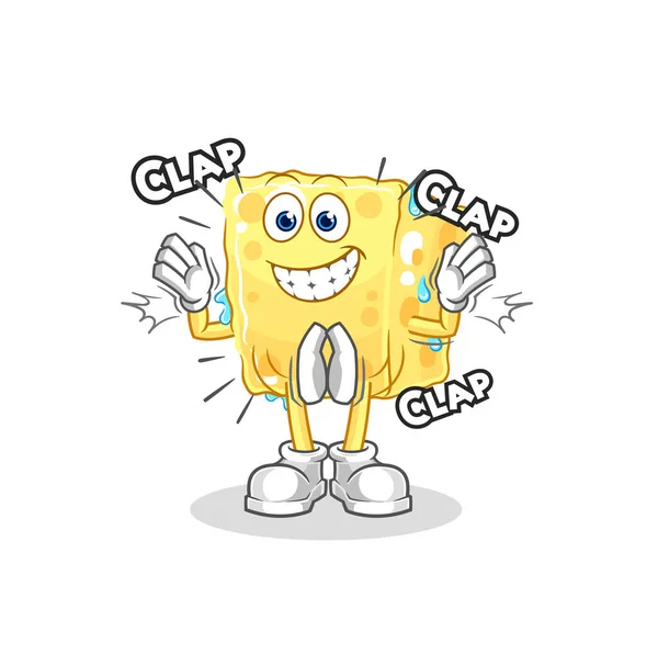 Sponge Applause Illustration Character Vecto — 图库矢量图片