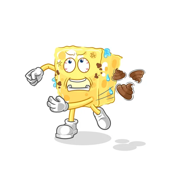 Sponge Throwing Shit Vecto — Stockvector