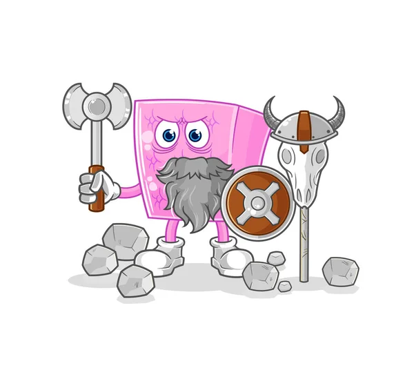 Mattress Viking Illustration Character Vecto — Stock Vector