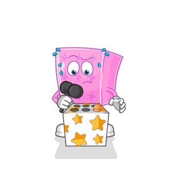 the mattress play whack a mole mascot. cartoon vecto