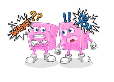 the mattress arguing each other cartoon vecto