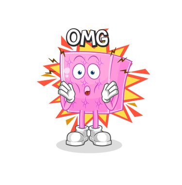 the mattress Oh my God vector. cartoon characte