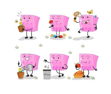 the mattress save the earth group. cartoon masco