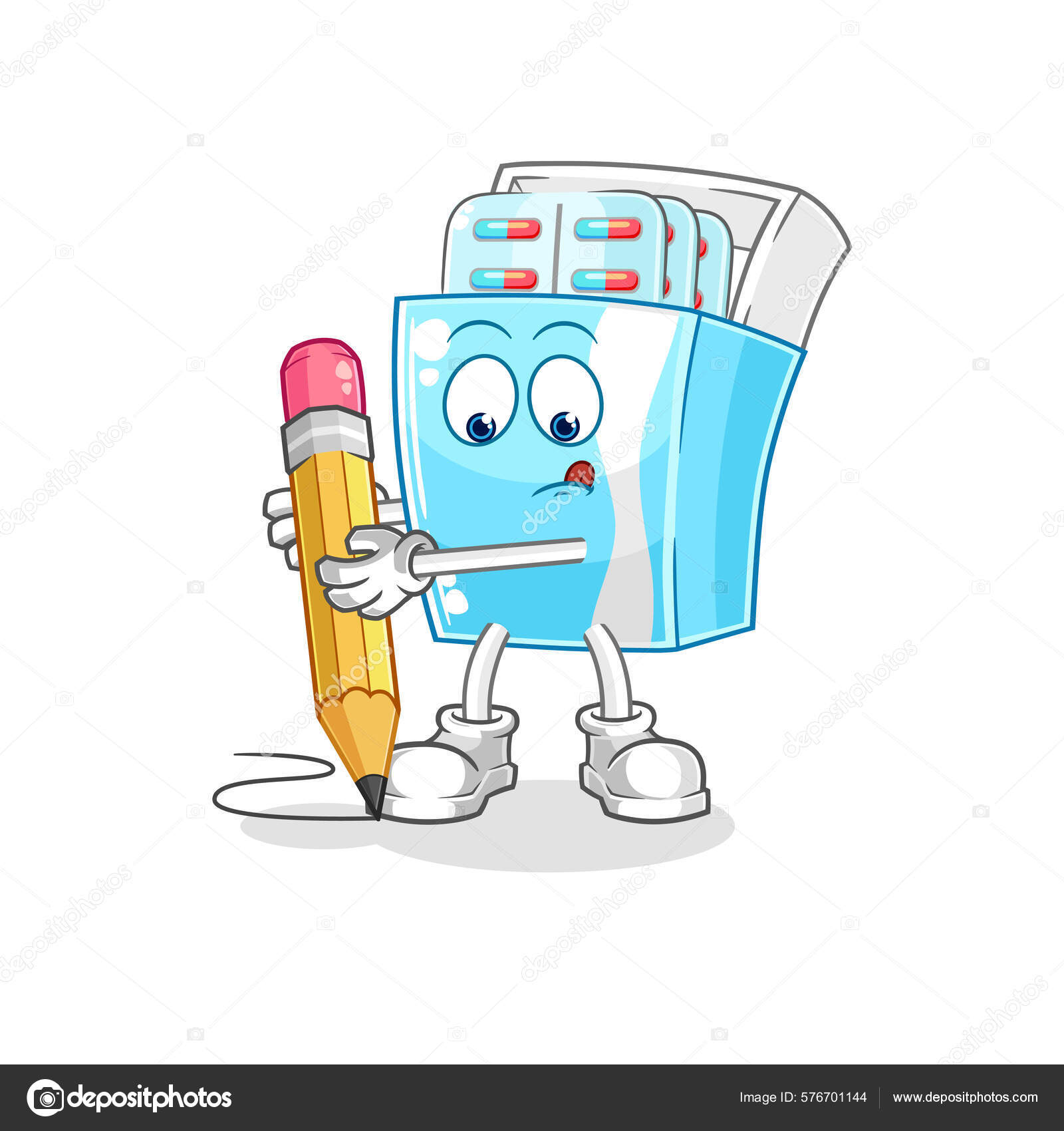 Embalagem Medicamento Que Contém Sinal Paragem Vetor Mascote Desenhos  Animados imagem vetorial de hariyusuf.rap.gmail.com© 576700980