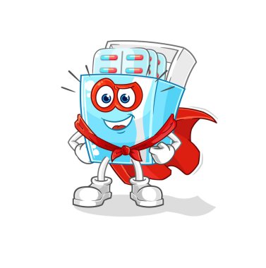 the medicine package heroes vector. cartoon character