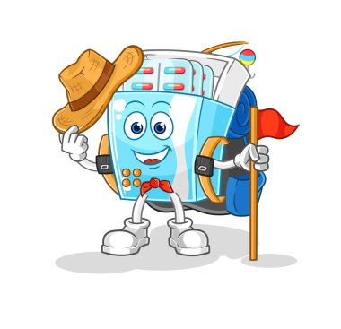 the medicine package scout vector. cartoon character