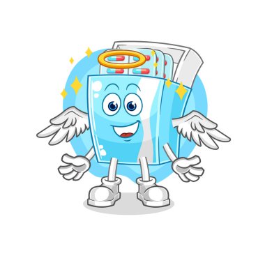 the medicine package angel with wings vector. cartoon character