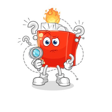 the lighter searching illustration. character vector