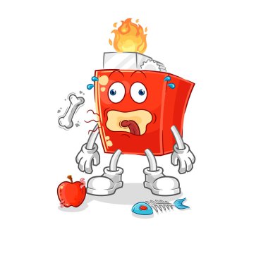 the lighter burp mascot. cartoon vector