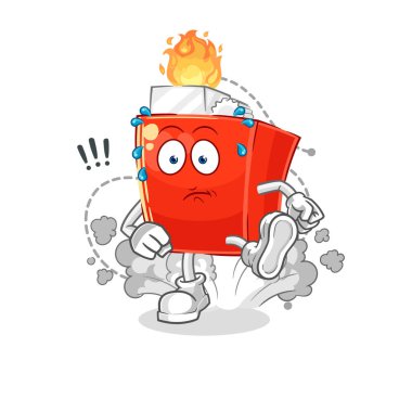 the lighter running illustration. character vector