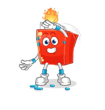 the lighter stretching character. cartoon mascot vector