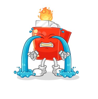 the lighter crying illustration. character vector