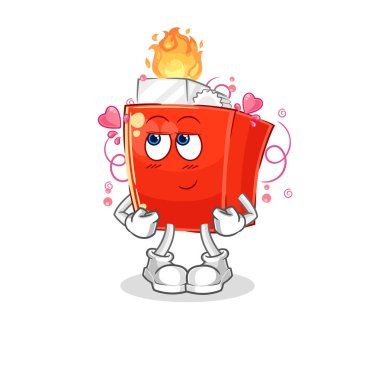 the lighter shy vector. cartoon character