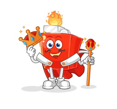 the lighter king vector. cartoon character