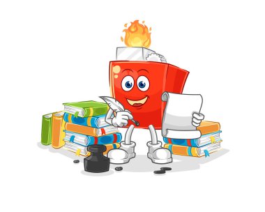 the lighter writer vector. cartoon character