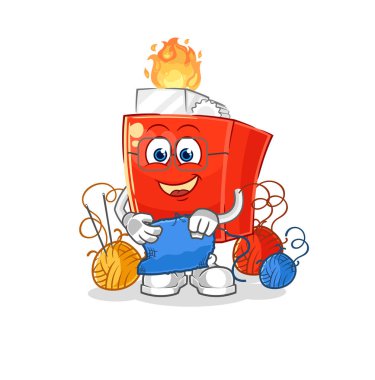 the lighter tailor mascot. cartoon vector