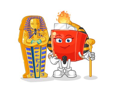 the lighter ancient egypt cartoon. cartoon mascot vector
