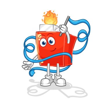 the lighter Rhythmic Gymnastics mascot. cartoon vector