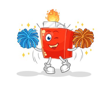 the lighter cheerleader cartoon. cartoon mascot vector