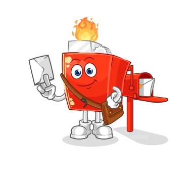 the lighter postman vector. cartoon character