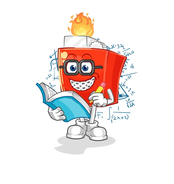 Lighter Geek Cartoon Cartoon Mascot Vector — Stok Vektör