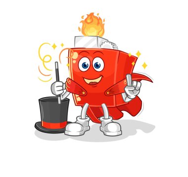 the lighter magician illustration. character vector