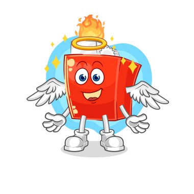 the lighter angel with wings vector. cartoon character
