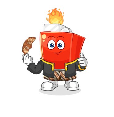 the lighter Javanese character. cartoon mascot vector