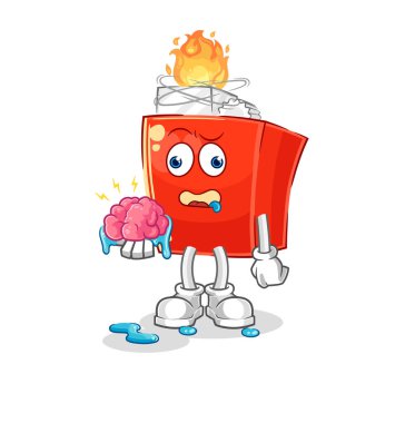 the lighter no brain vector. cartoon character
