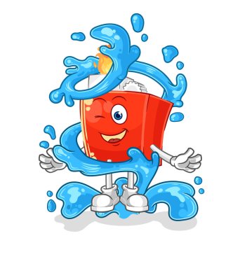 the lighter fresh with water mascot. cartoon vector