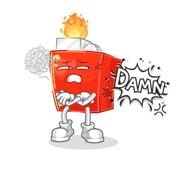 the lighter very pissed off illustration. character vector