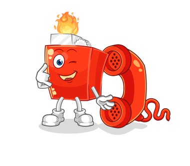 the lighter call mascot. cartoon vector