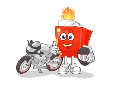 the lighter racer character. cartoon mascot vector
