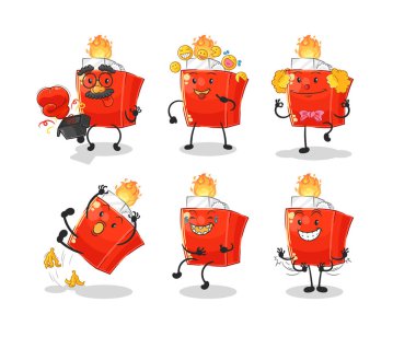 the lighter comedy set character. cartoon mascot vector