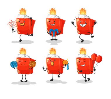 the lighter celebration set character. cartoon mascot vector