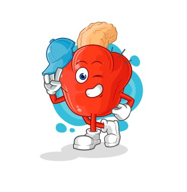 the cashew fruit young boy character cartoon