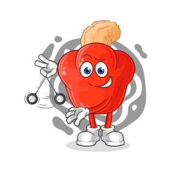 the cashew fruit hypnotizing cartoon. cartoon mascot vector