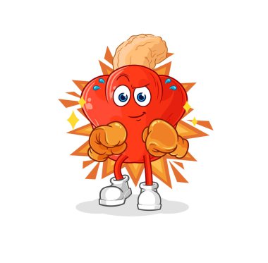the cashew fruit boxer character. cartoon mascot vector