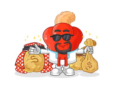 the cashew fruit rich arabian mascot. cartoon vector