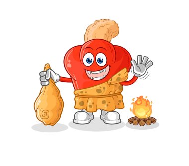 the cashew fruit ancient cartoon. cartoon mascot vector
