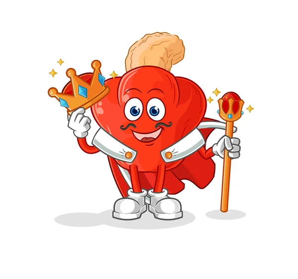 Cashew Fruit King Vector Cartoon Character — Image vectorielle