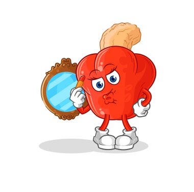 the cashew fruit make up mascot. cartoon vector
