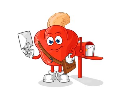 the cashew fruit postman vector. cartoon character