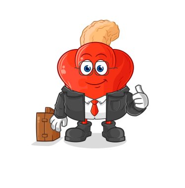 the cashew fruit office worker mascot. cartoon vector