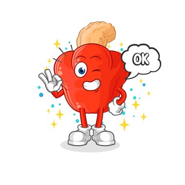 the cashew fruit agree mascot. cartoon vector