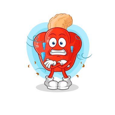 the cashew fruit cold illustration. character vector