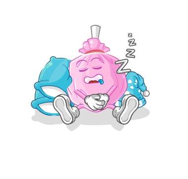 the cute candy sleeping character. cartoon mascot vector