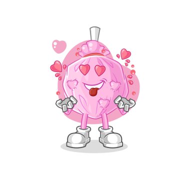 the cute candy fallin love vector. cartoon character