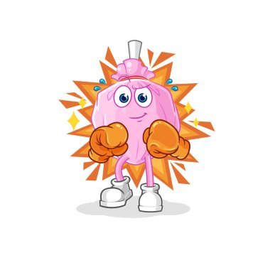 the cute candy boxer character. cartoon mascot vector