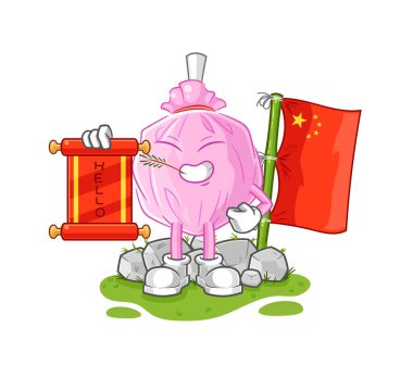 the cute candy chinese cartoon. cartoon mascot vector